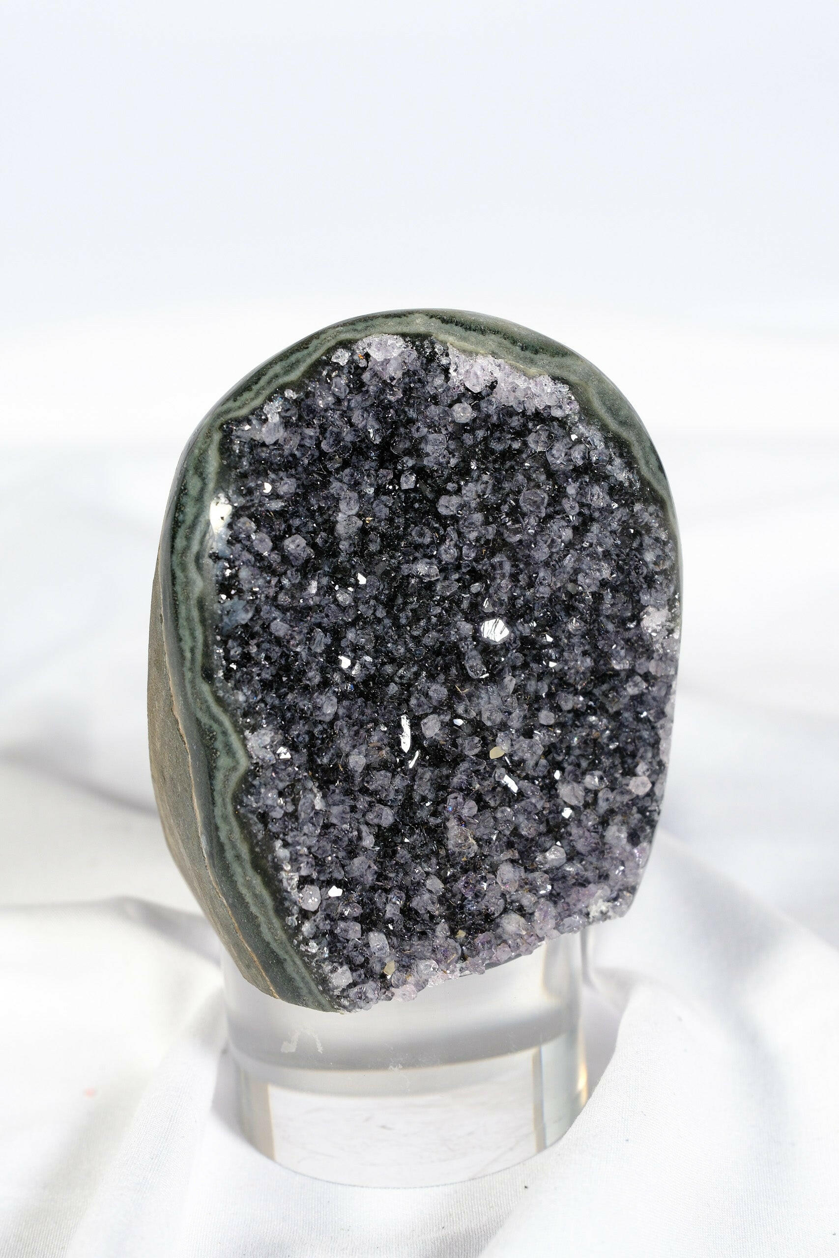 Black Amethyst Cutbase Healing Crystal.