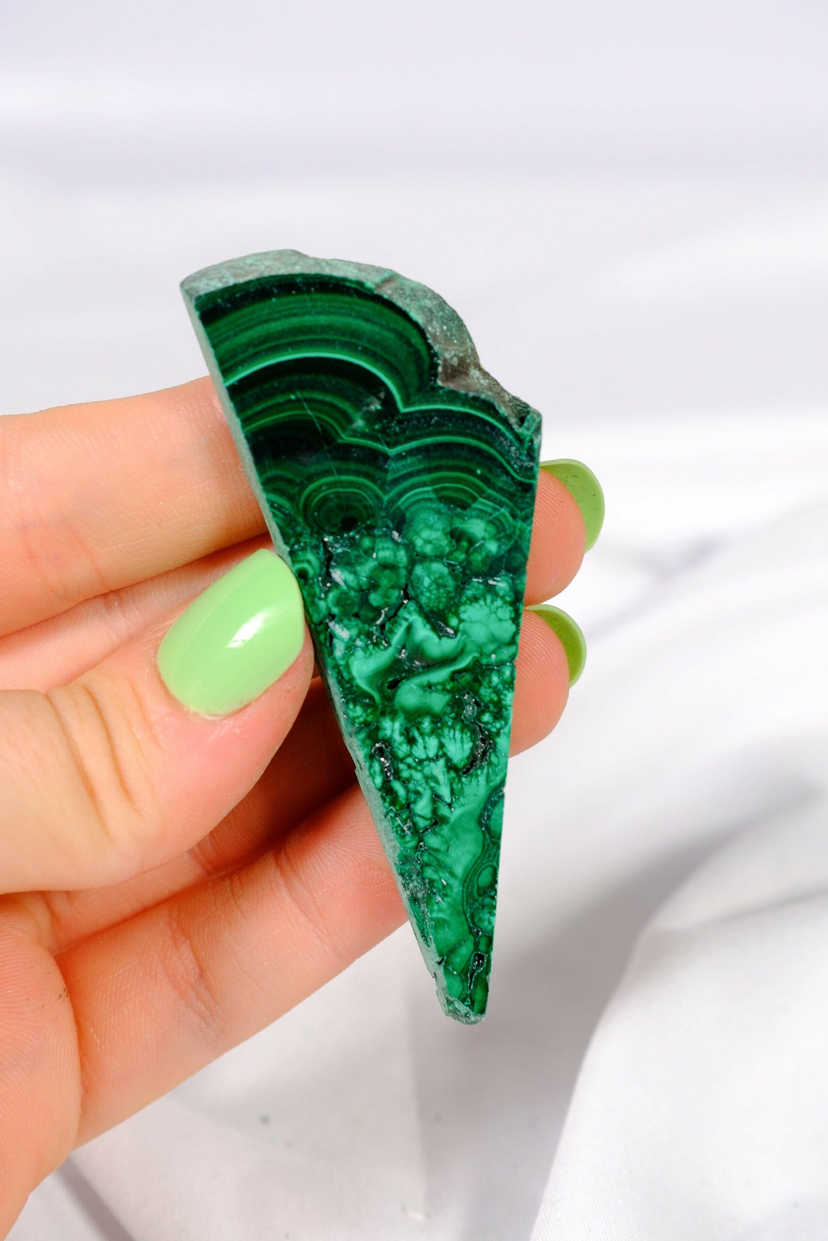 Malachite Slice Healing Crystal.