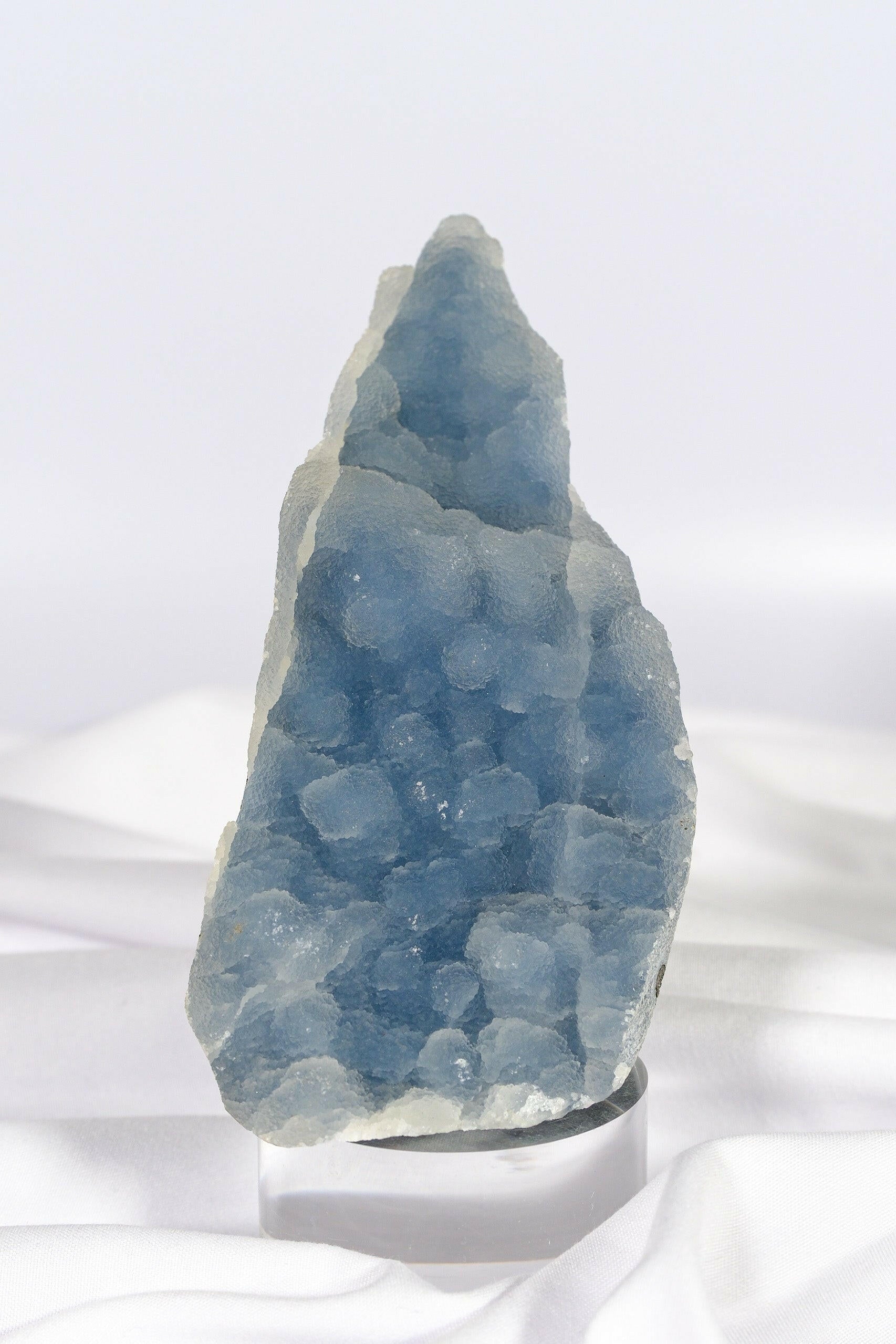 Botryoidal Blue Chalcedony Cutbase Healing Crystal.