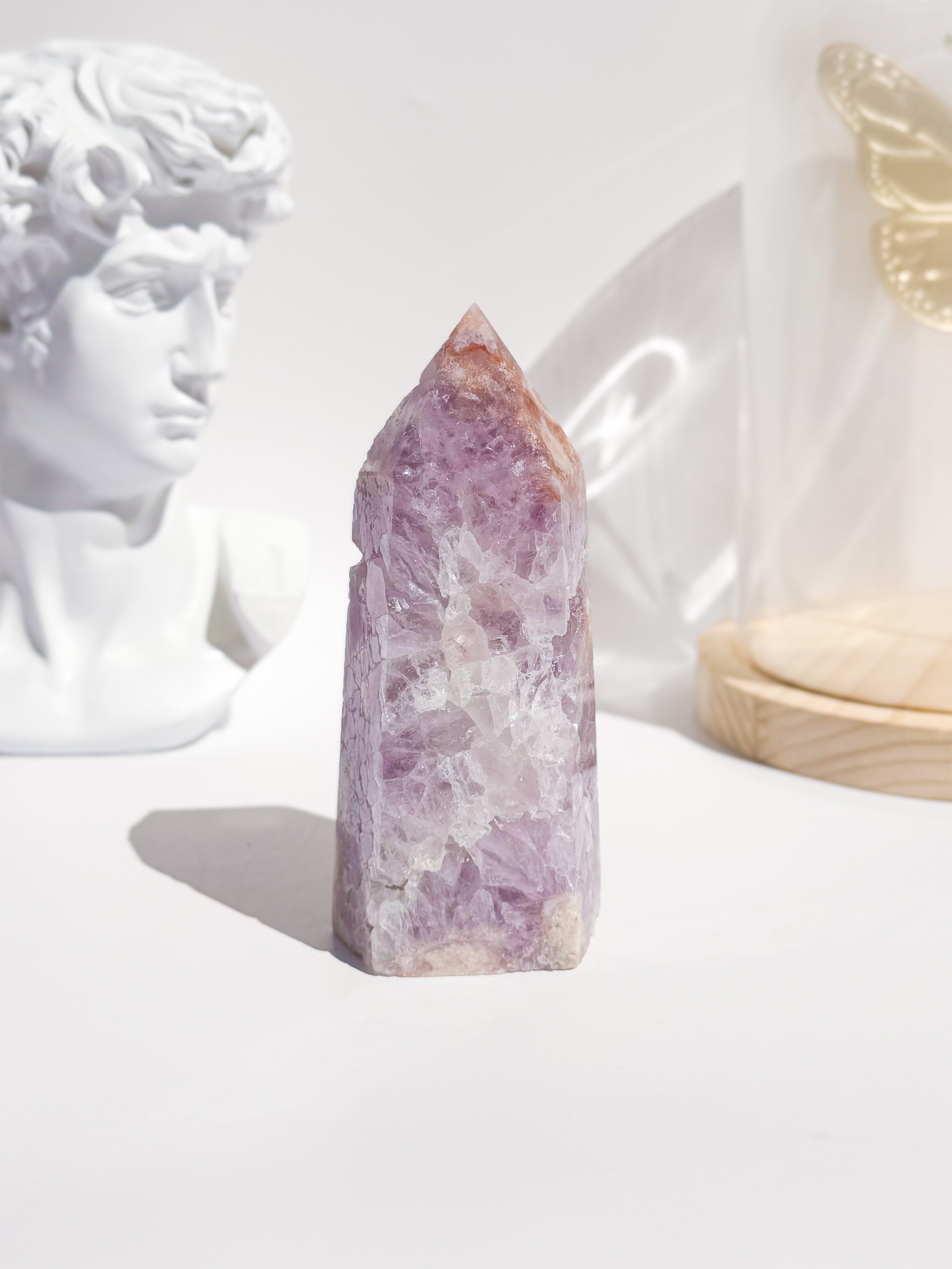 Pink Amethyst / Flower Agate Tower