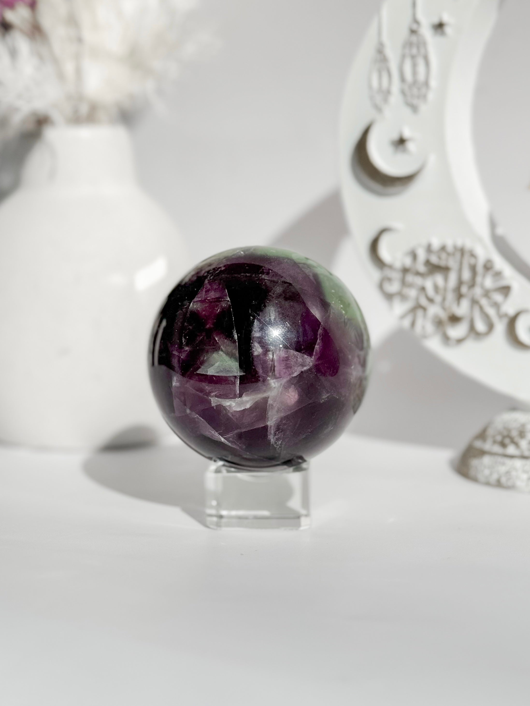 Rainbow Fluorite Sphere