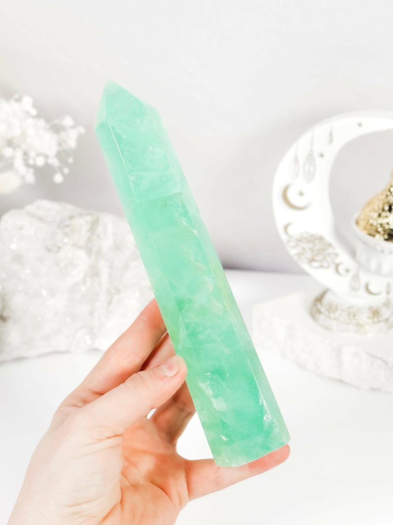 Baja Blast Fluorite Tower - Premium healing crystal from Stones of Virtue Australia.
