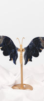 Sodalite Butterfly Wings on Gold Stand