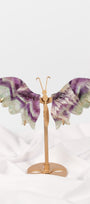 Fluorite Butterfly Wings on Gold Stand