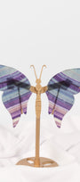 Fluorite Butterfly Wings on Gold Stand