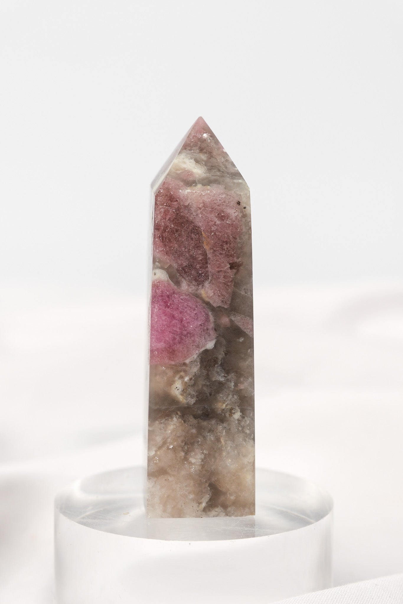 Pink Tourmaline (Rubellite) Quartz Tower