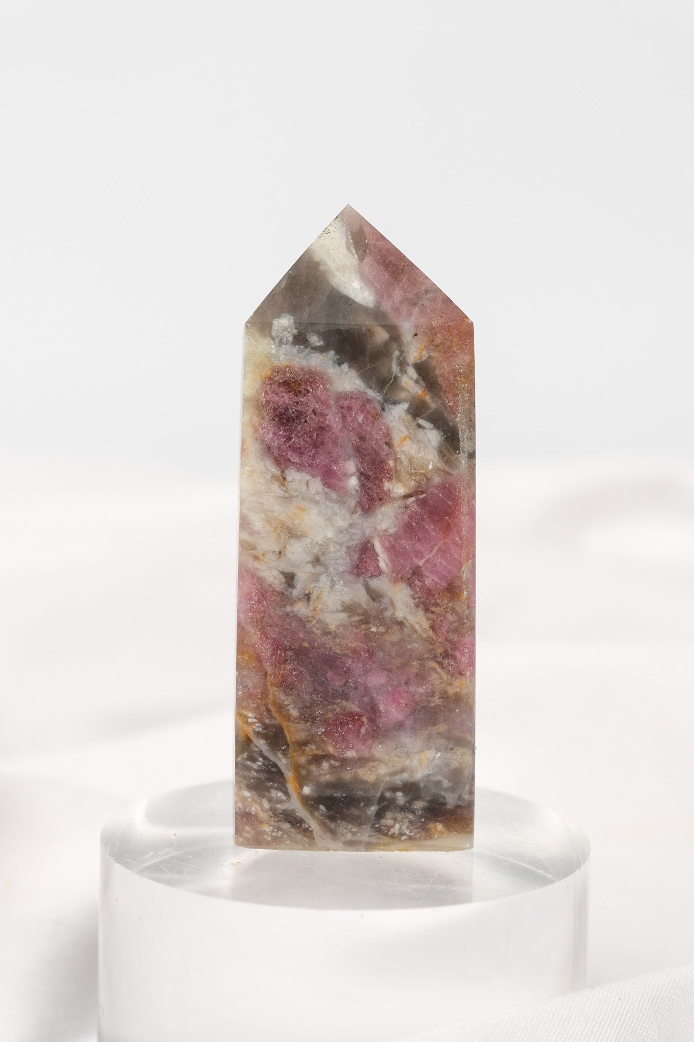 Pink Tourmaline (Rubellite) Quartz Tower