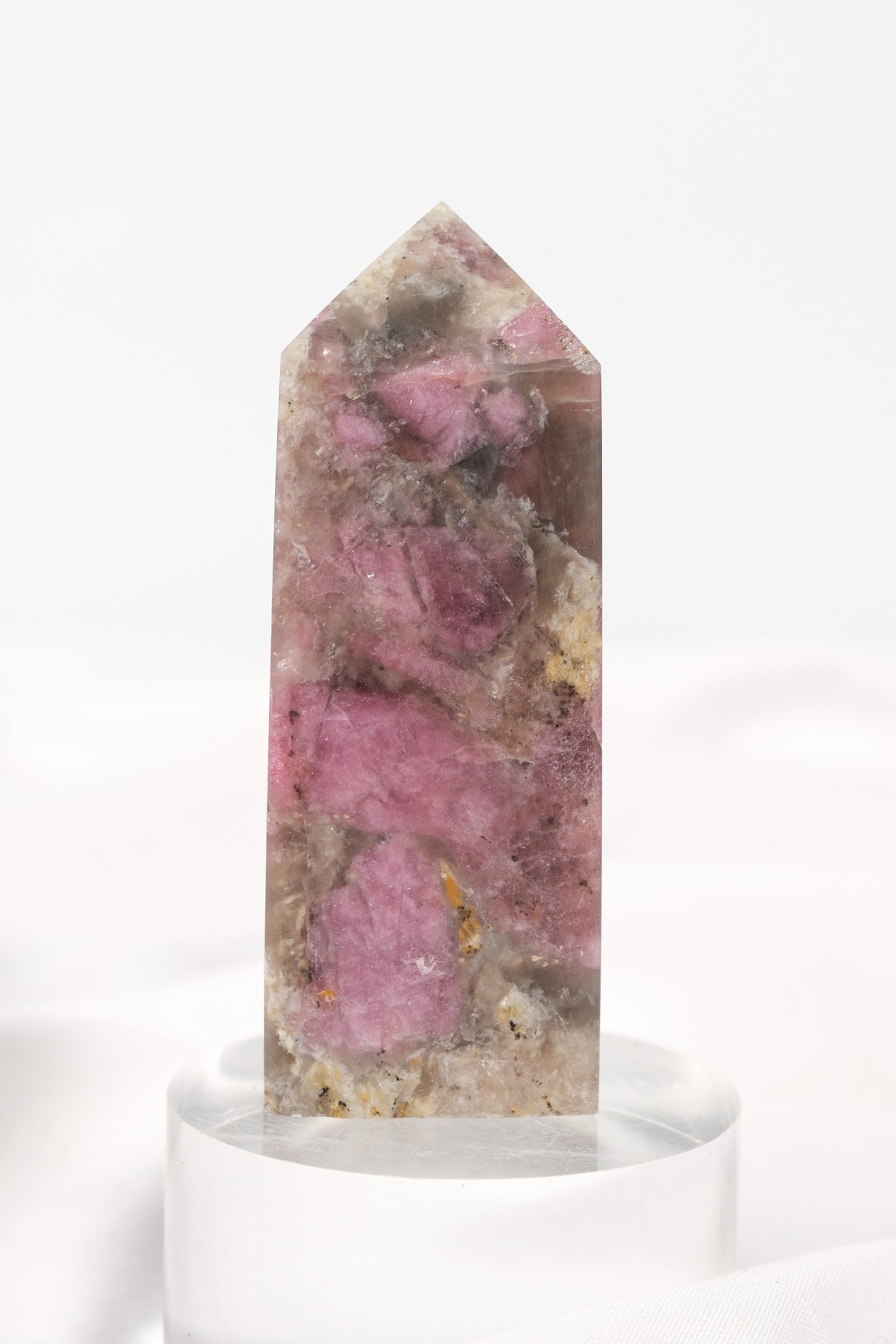 Pink Tourmaline (Rubellite) Quartz Tower