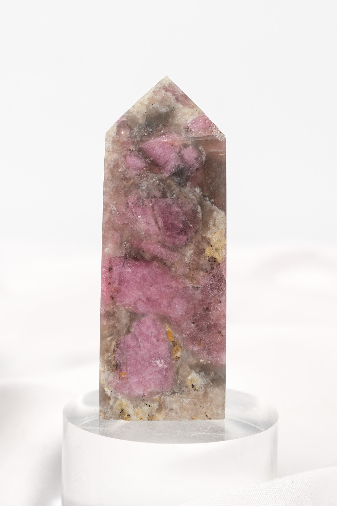 Pink Tourmaline (Rubellite) Quartz Tower