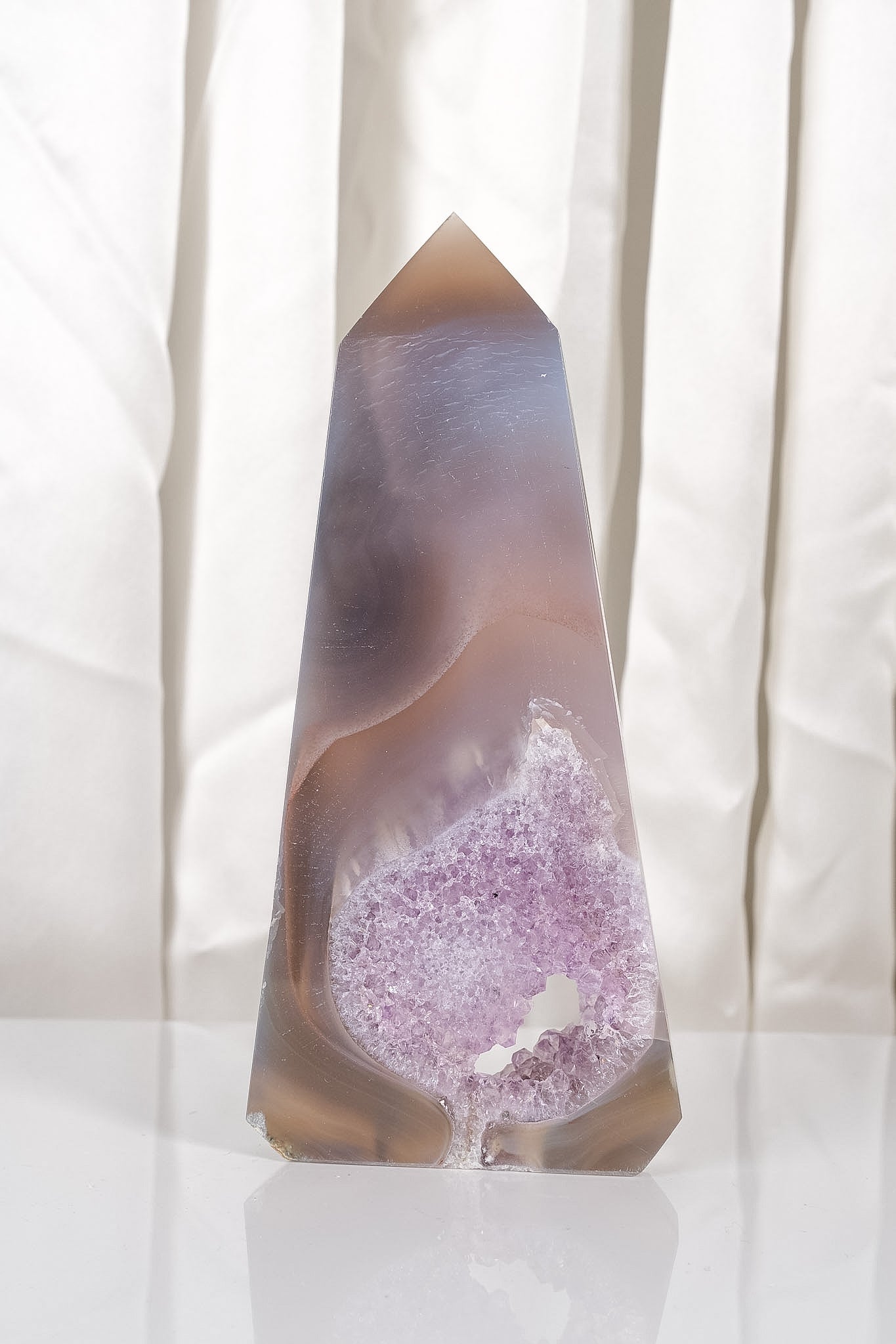 Druzy Agate Amethyst Tower