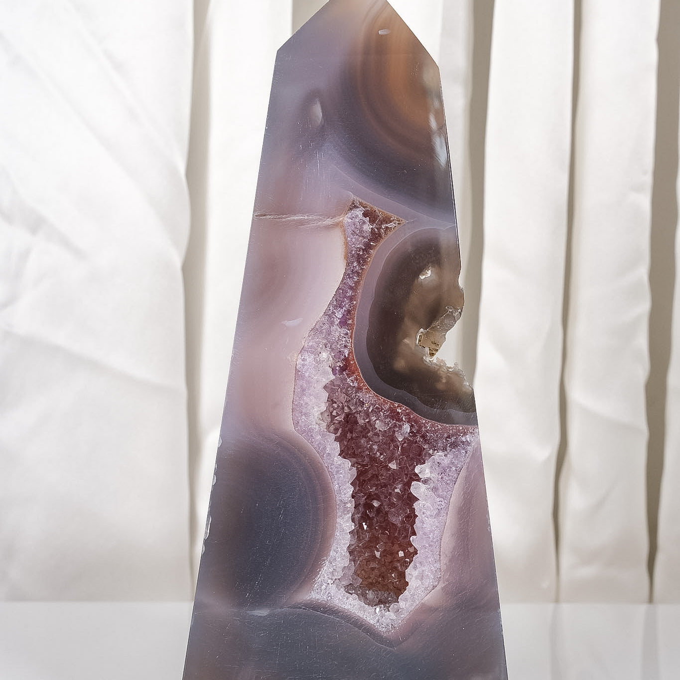 Druzy Agate Amethyst Tower