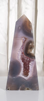 Druzy Agate Amethyst Tower
