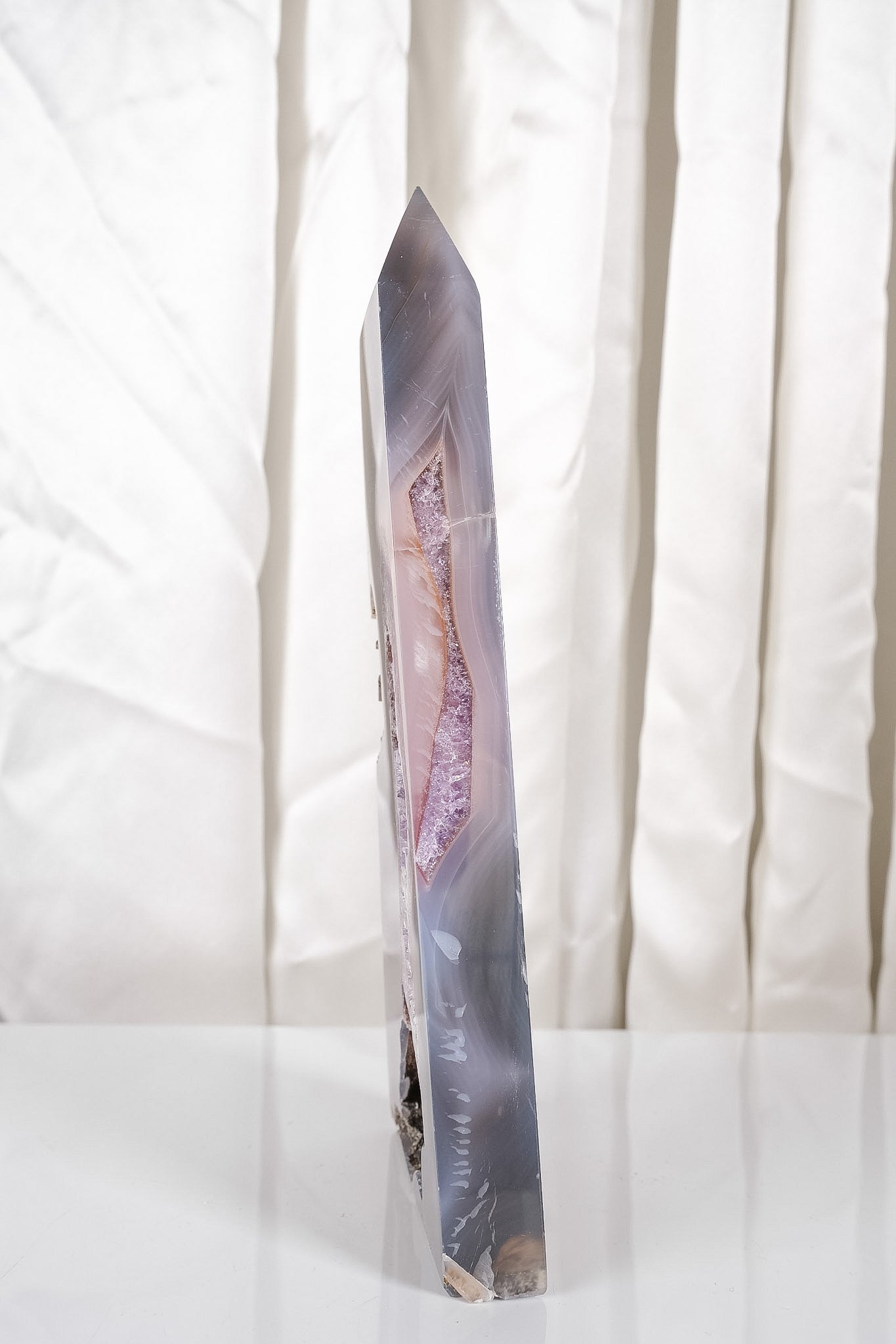 Druzy Agate Amethyst Tower