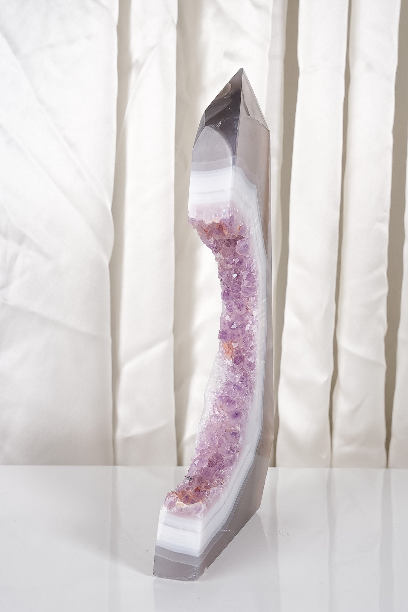 Druzy Agate Amethyst Tower