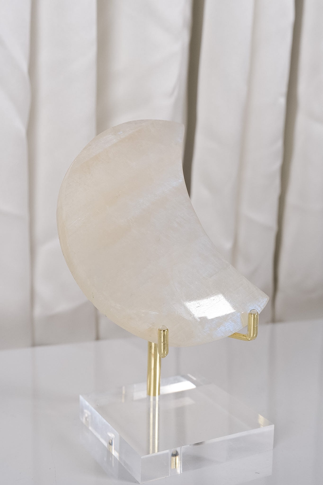 Moonstone Moon on Stand
