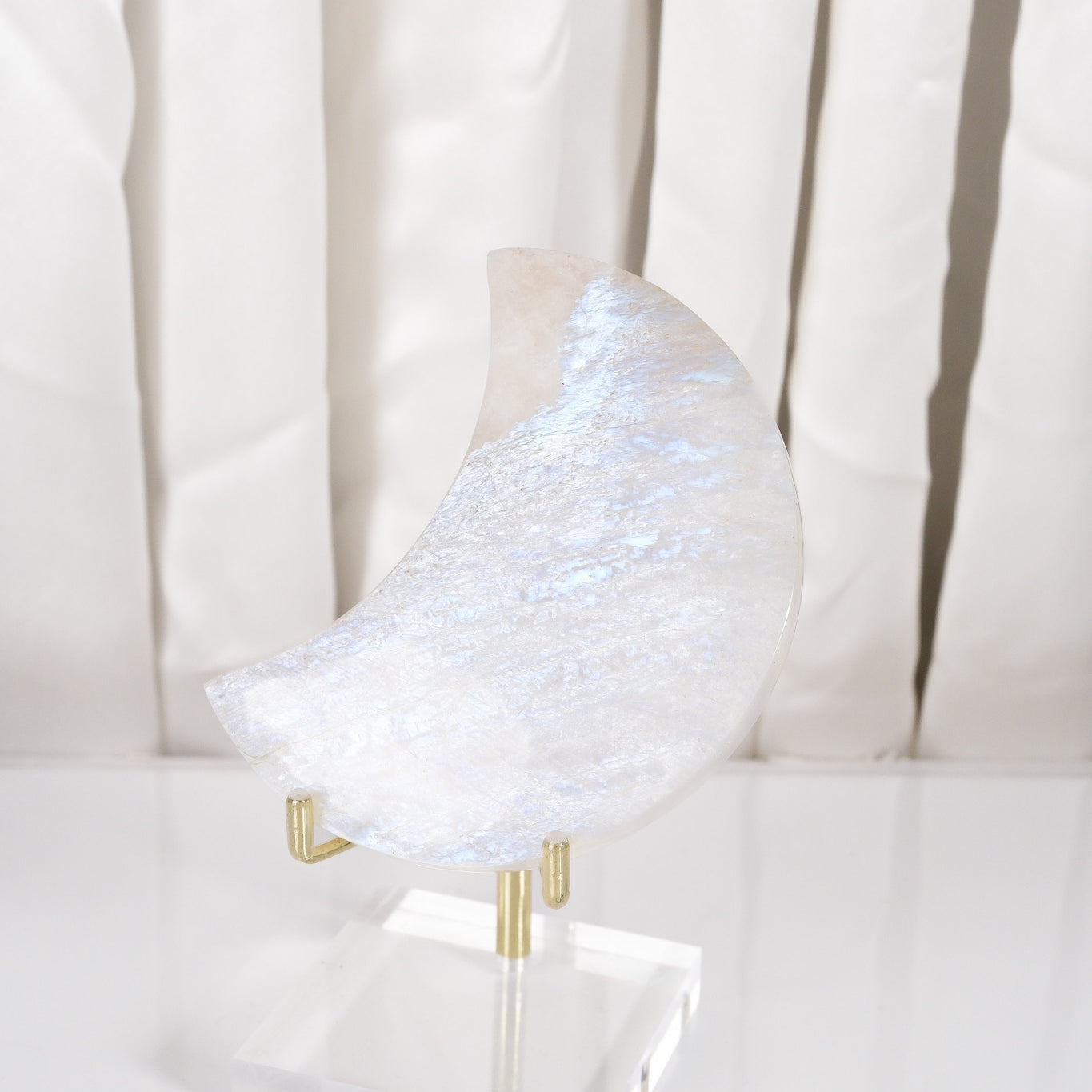 Moonstone Moon on Stand