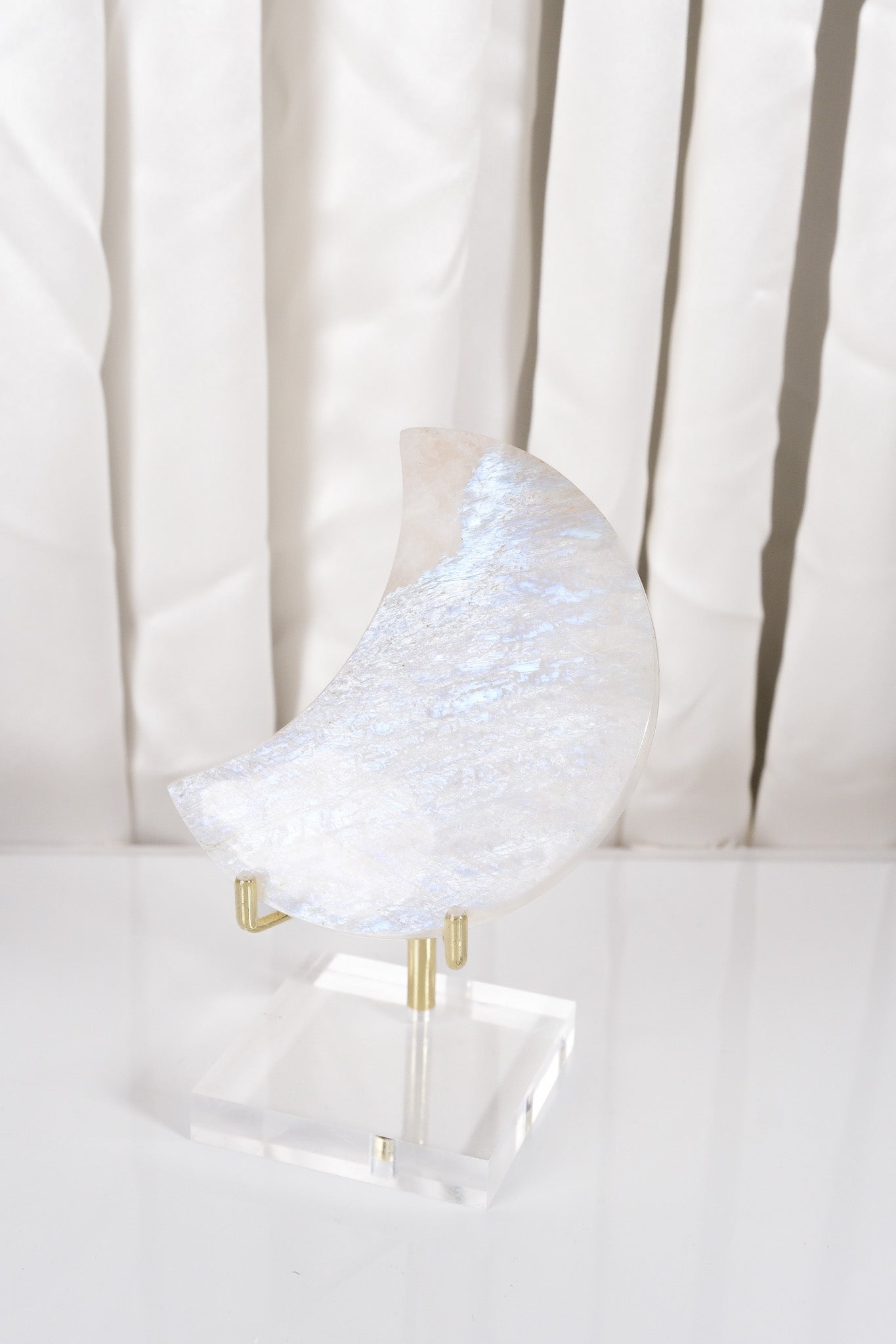 Moonstone Moon on Stand