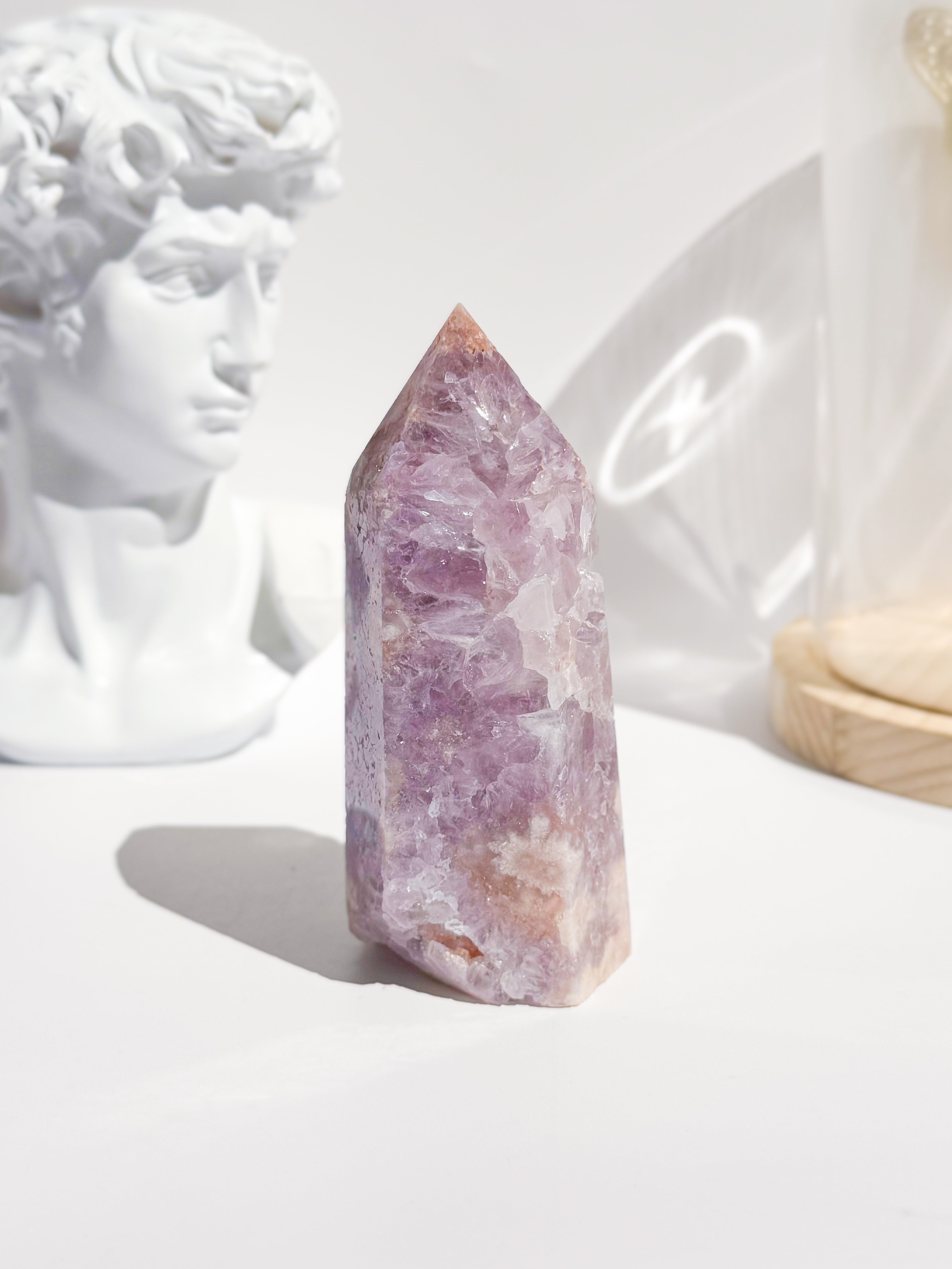 Pink Amethyst / Flower Agate Tower