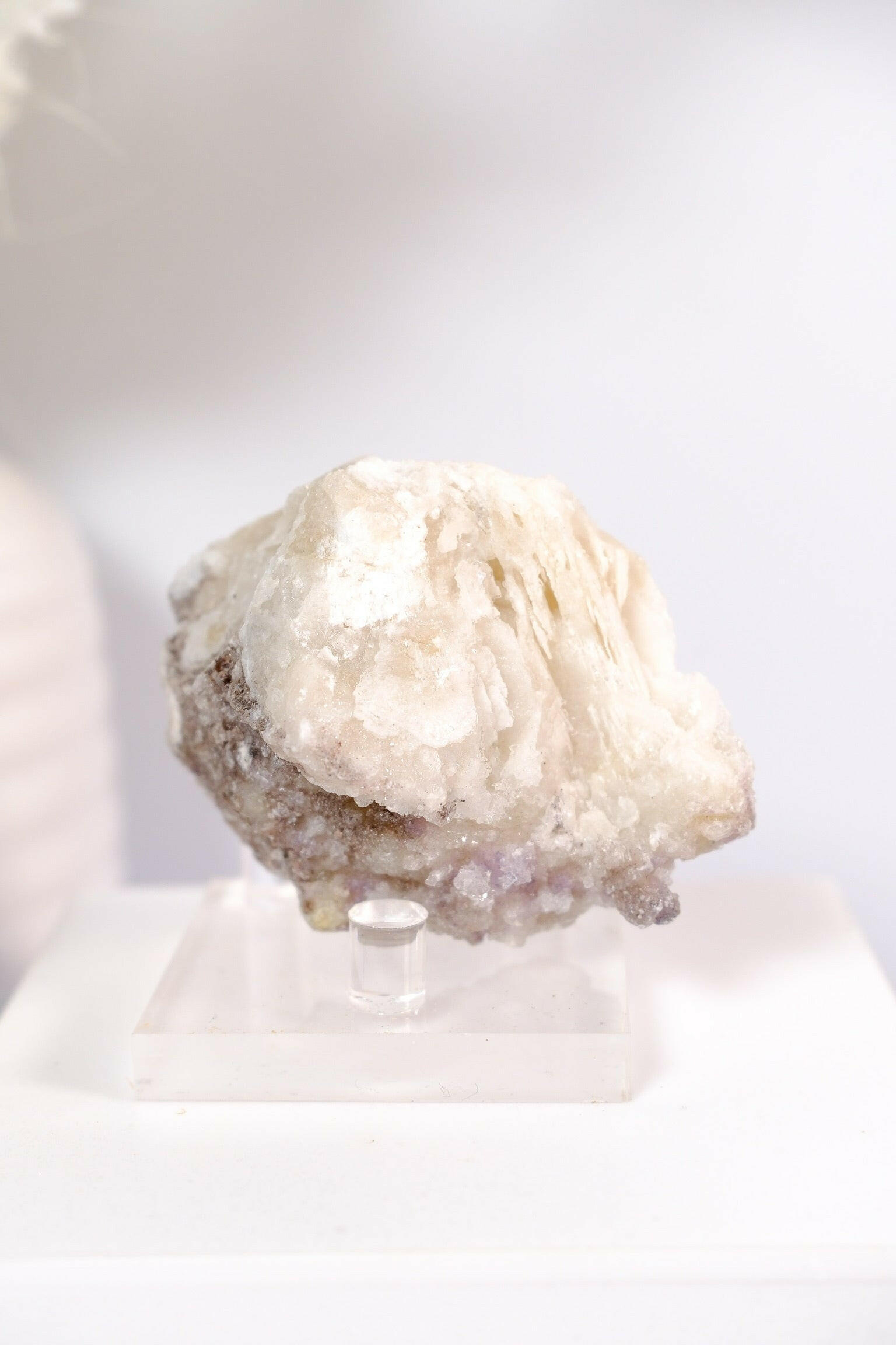 Selenite With Fluorite Cluster Healing Crystal.