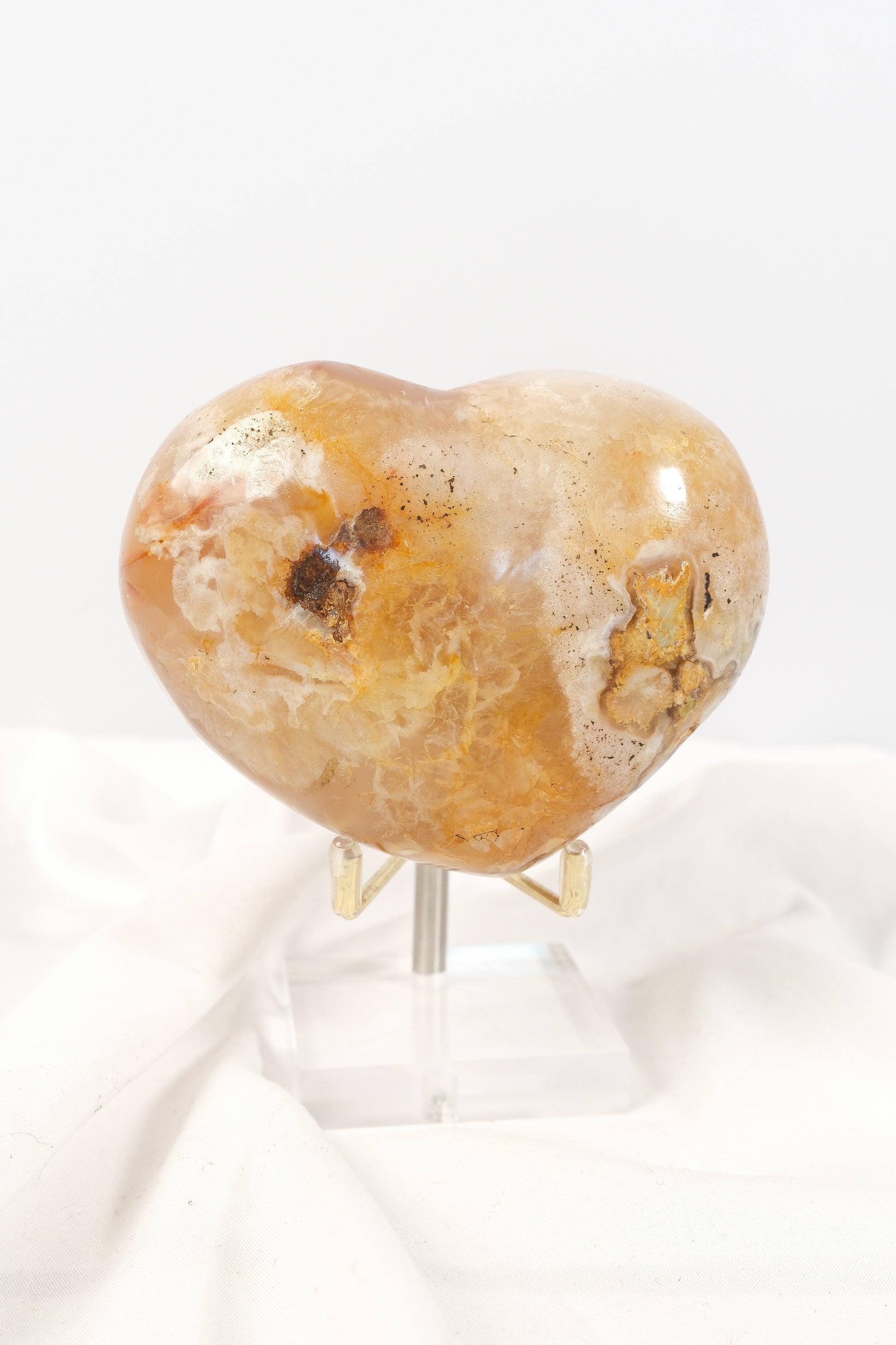Flower Agate Heart - Misfit