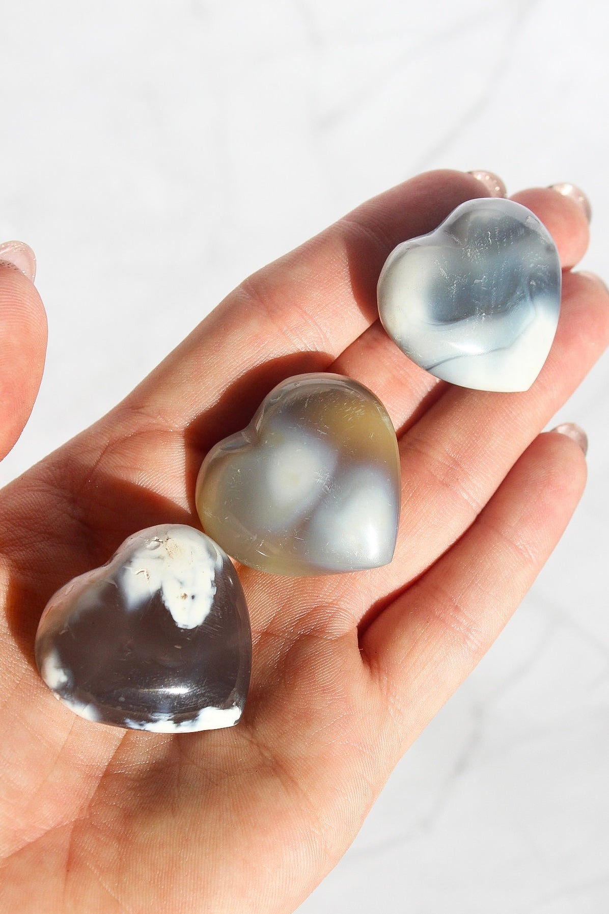 Orca Agate Heart