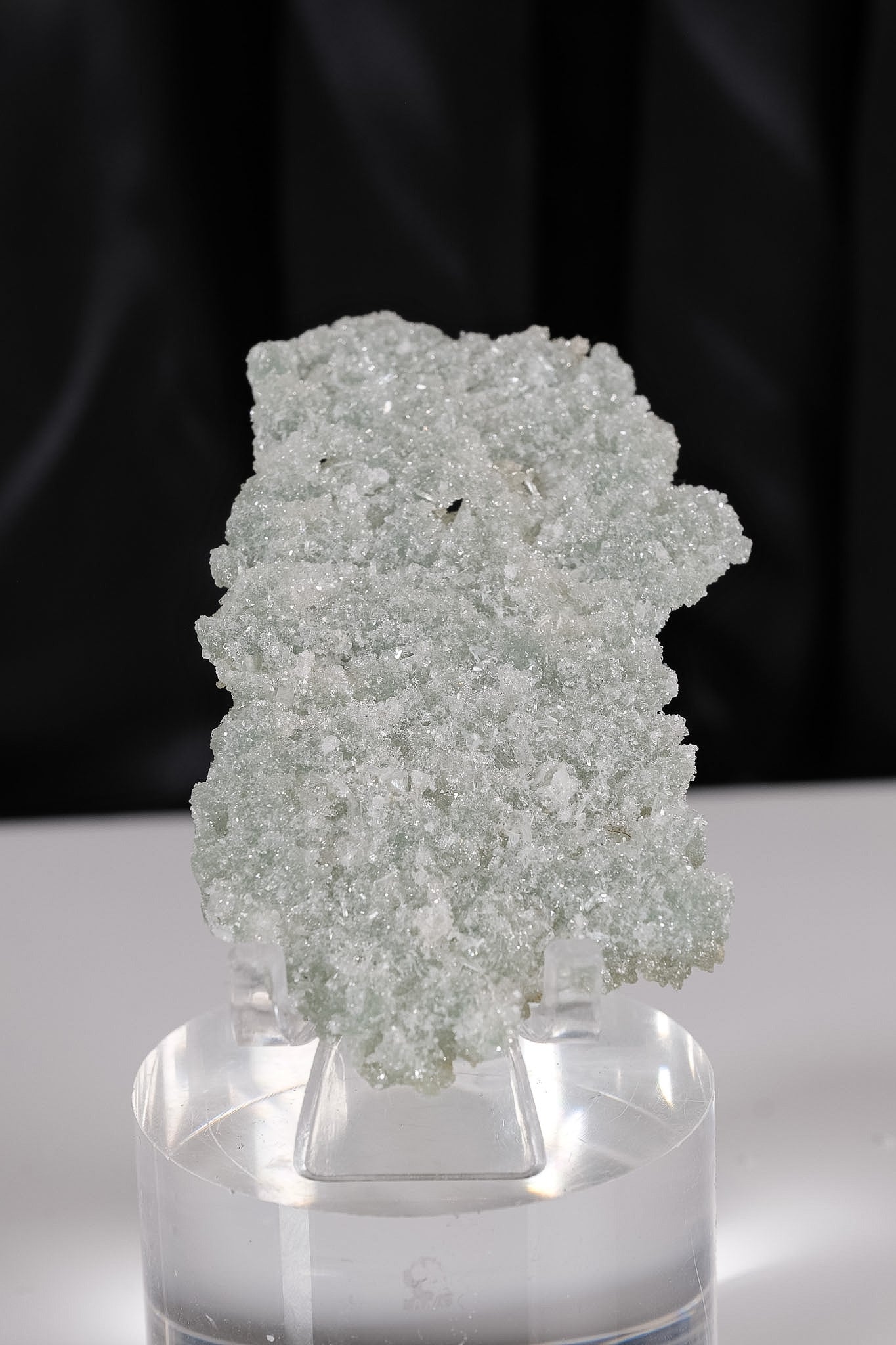 Snowy Green Apophyllite Super Thin Crust Slice