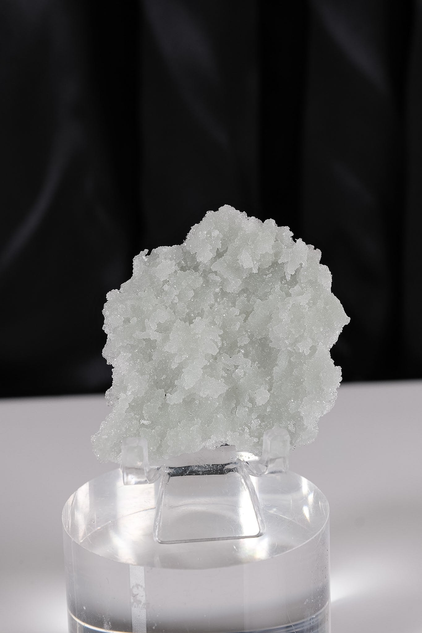 Snowy Green Apophyllite Super Thin Crust Slice