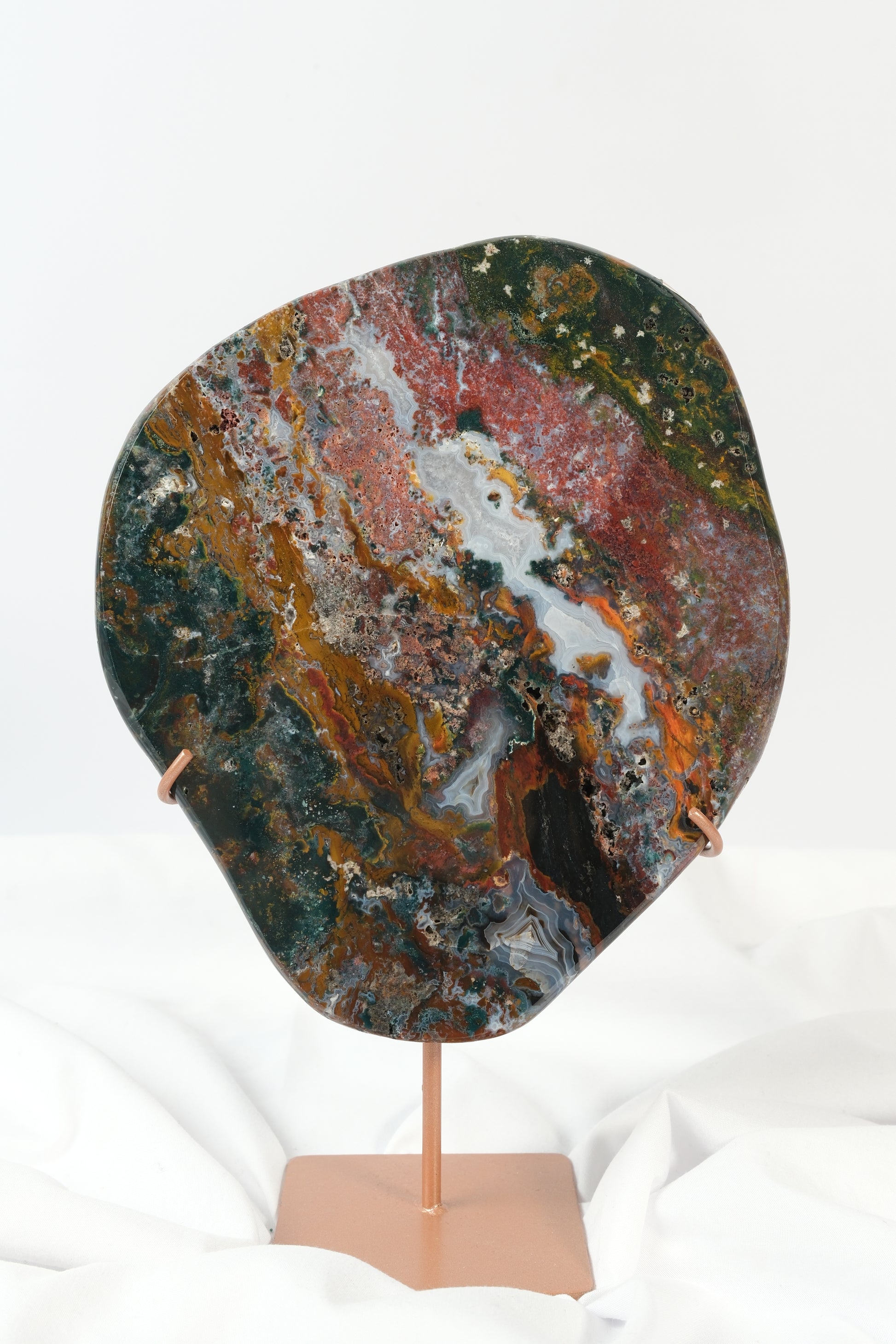 Sea Jasper/Agate Slab on Stand