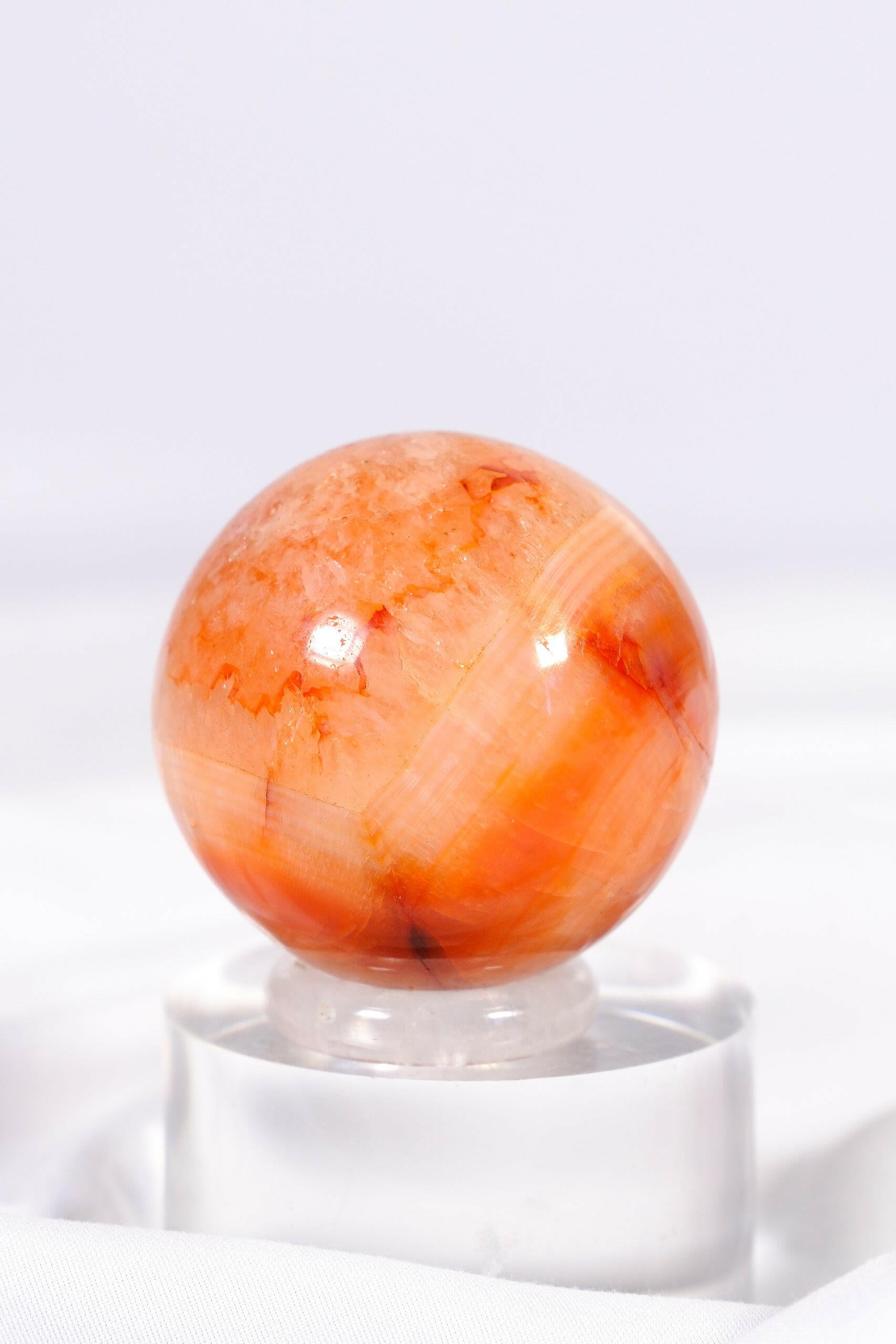 Carnelian Sphere Healing Crystal.
