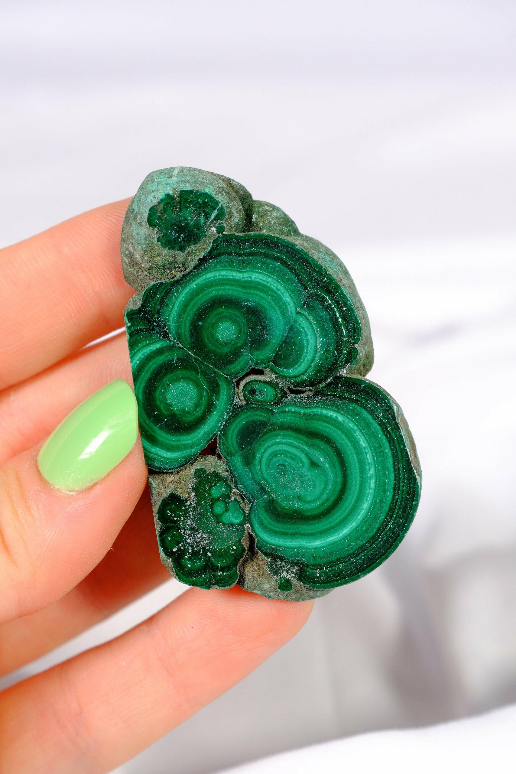 Malachite Slice Healing Crystal.