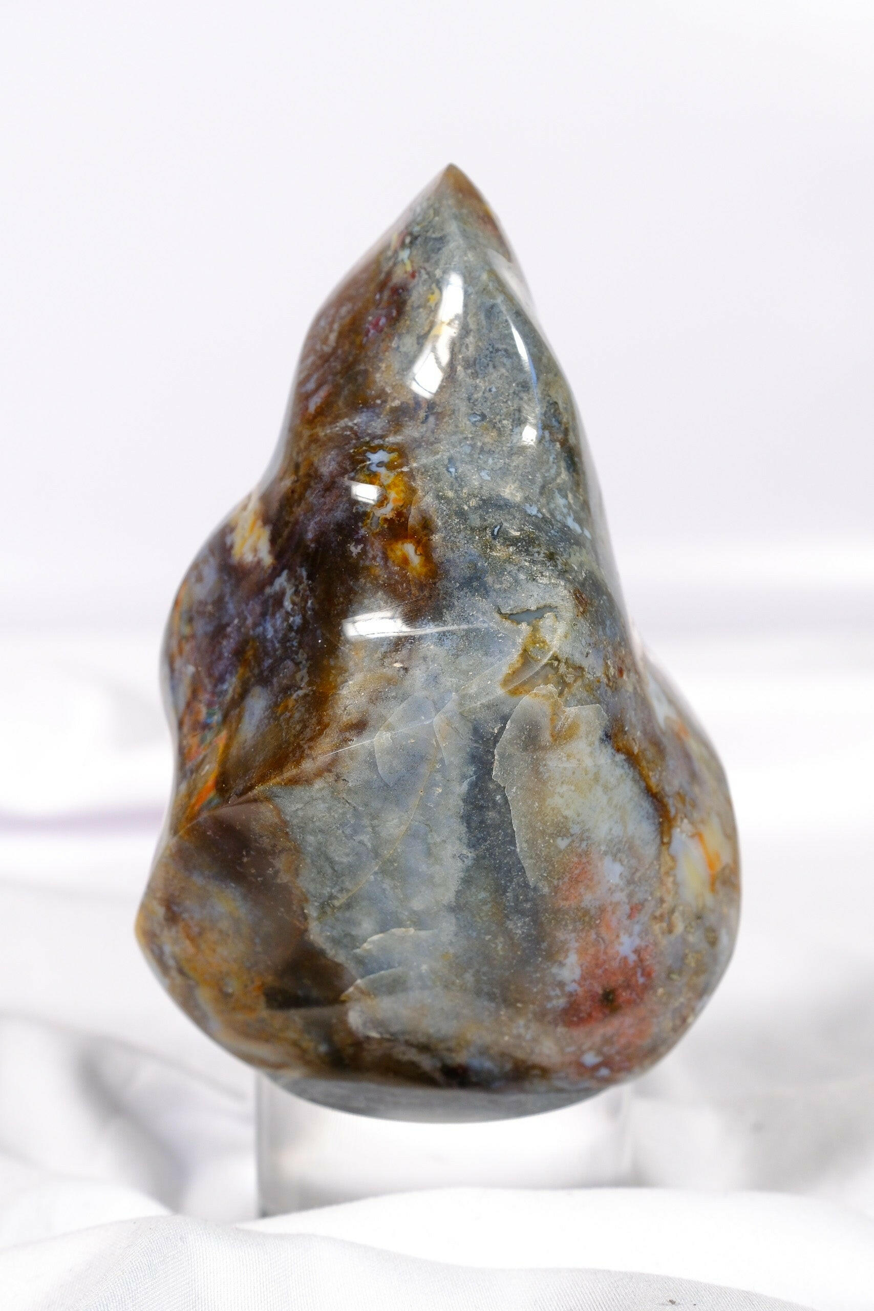 Ocean Jasper Flame Healing Crystal.