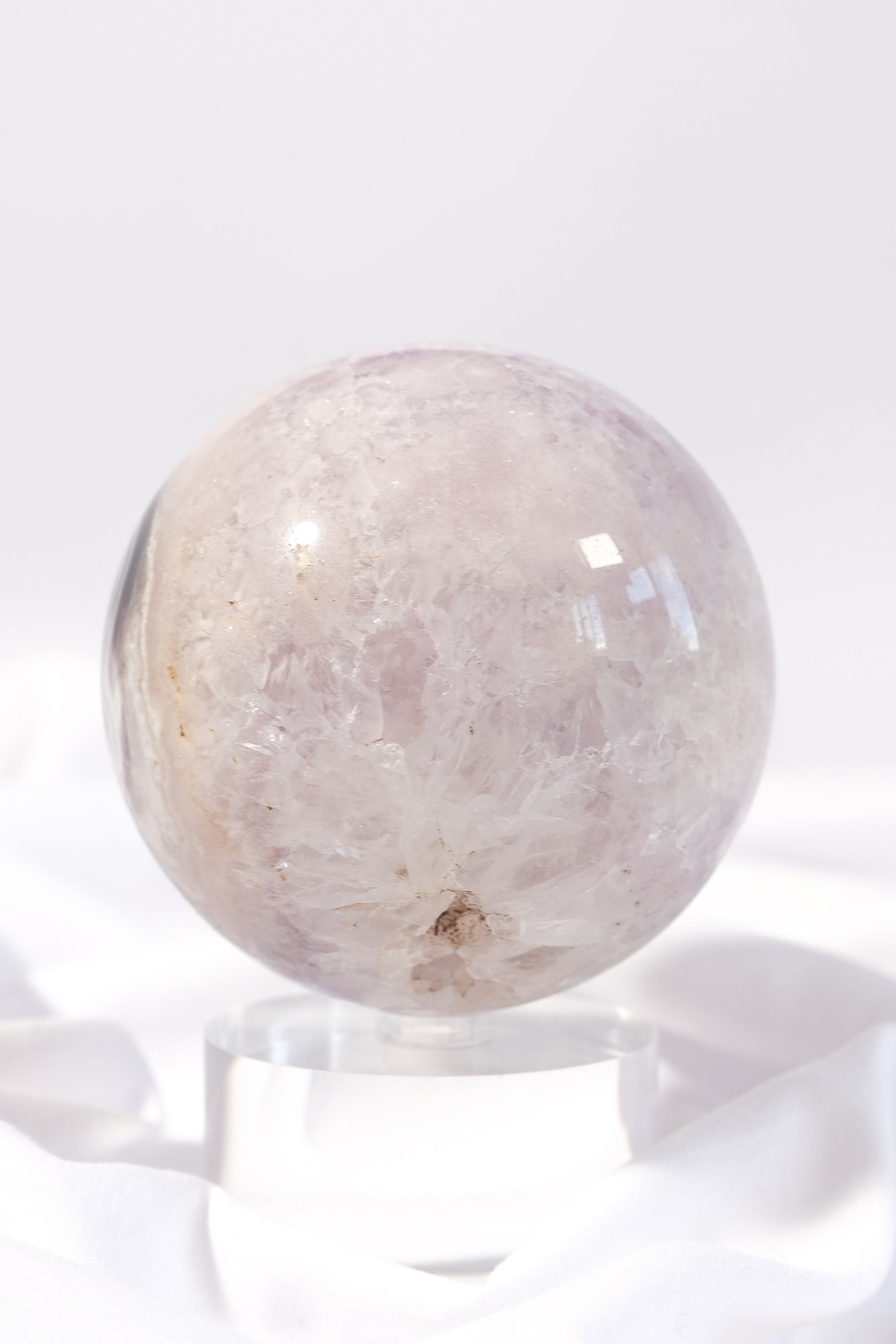 Flower Agate Amethyst Sphere