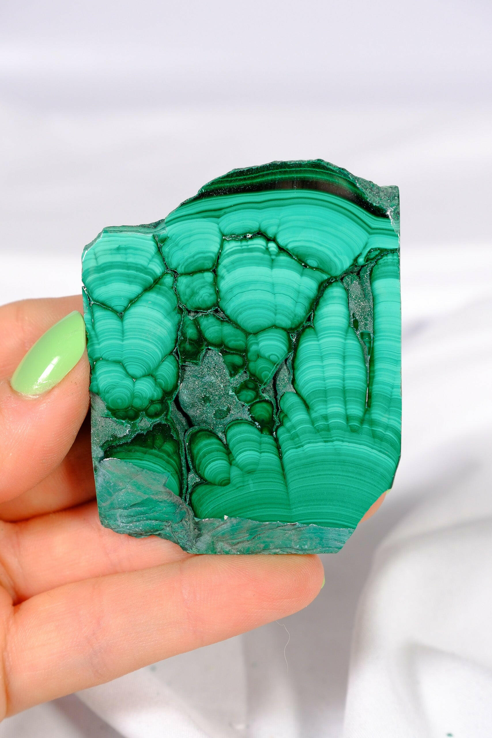 Malachite Slice Healing Crystal.