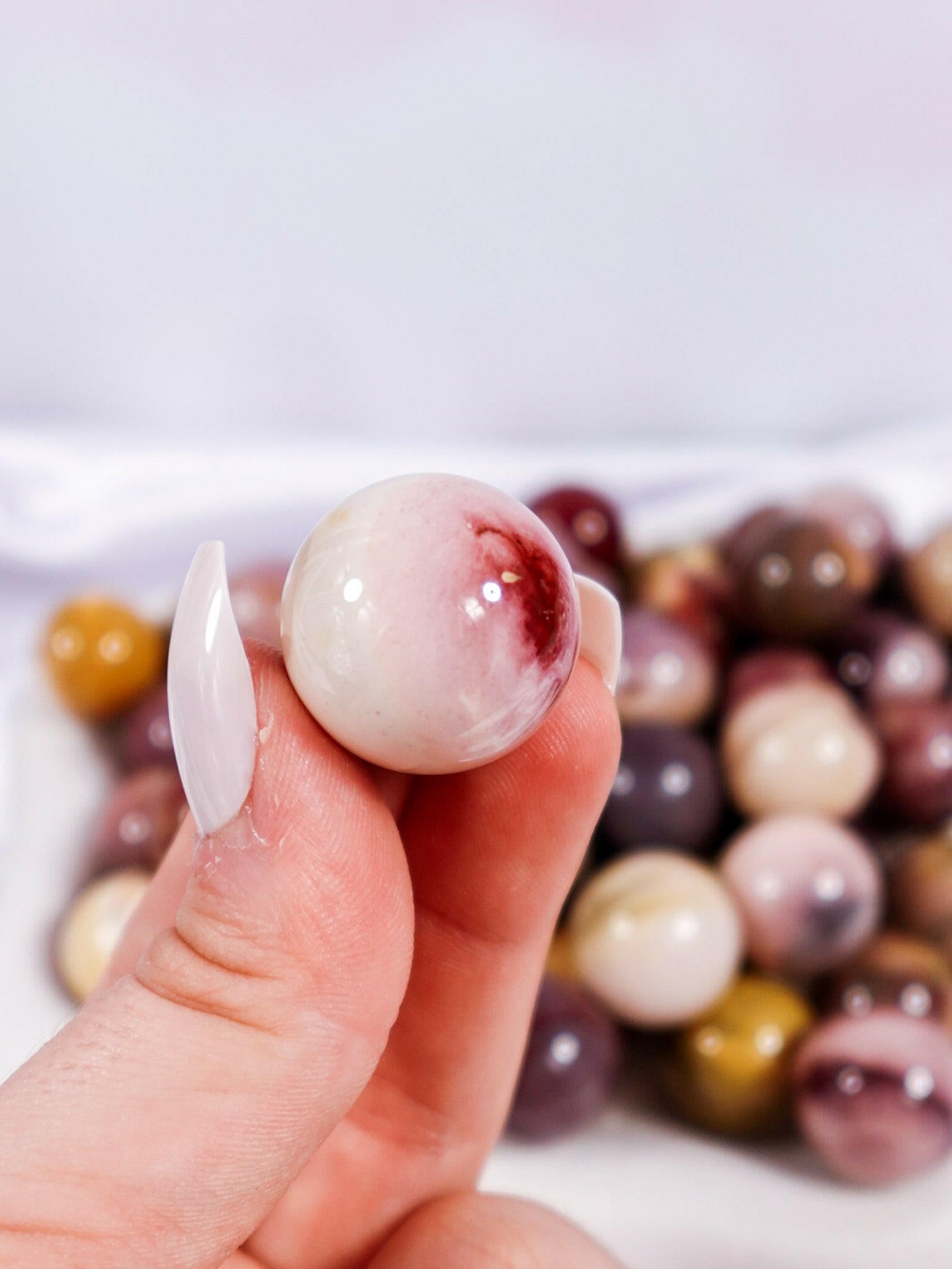 Mookaite Mini Sphere - Premium healing crystal from Stones of Virtue Australia.