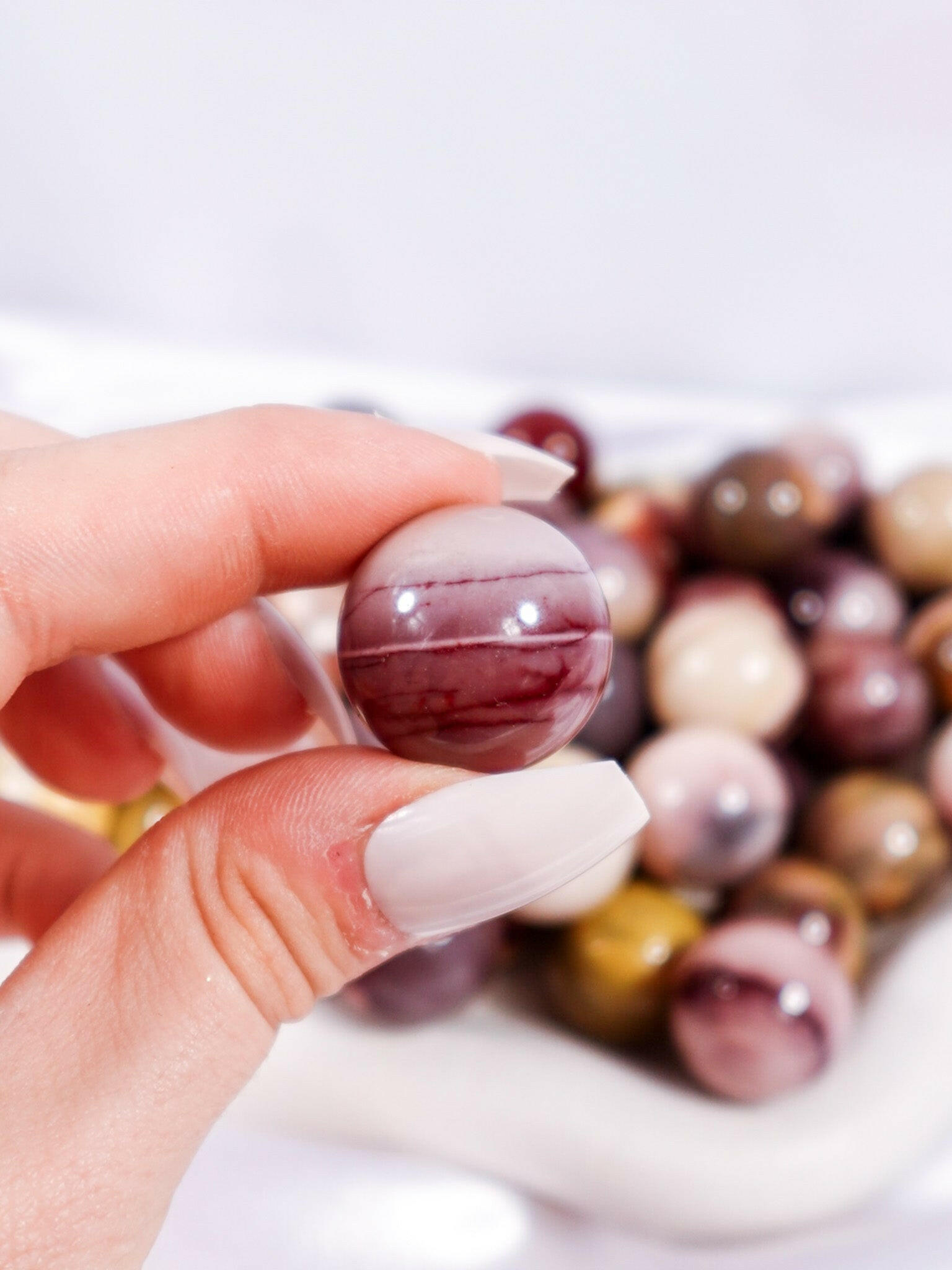 Mookaite Mini Sphere - Premium healing crystal from Stones of Virtue Australia.