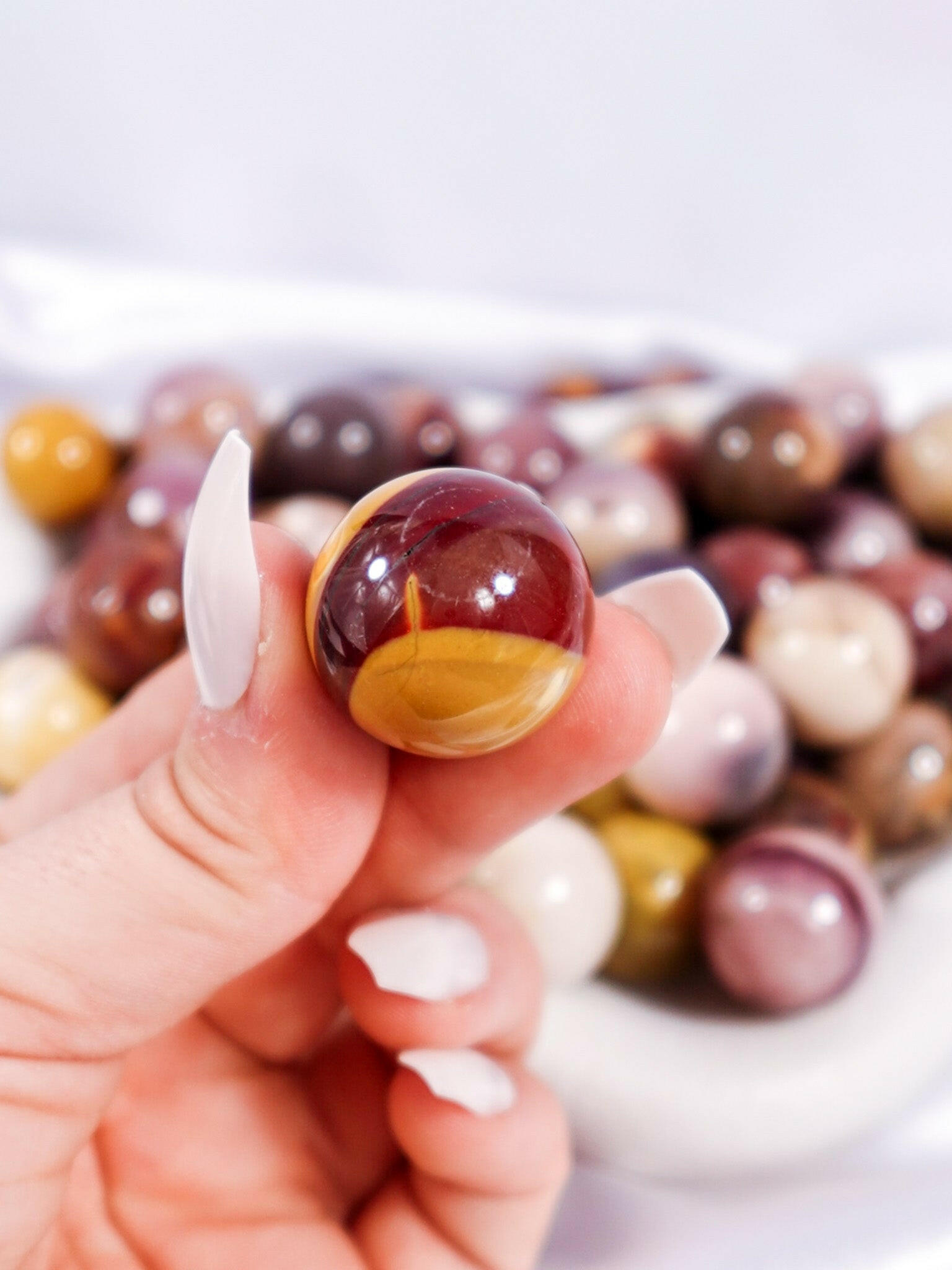 Mookaite Mini Sphere - Premium healing crystal from Stones of Virtue Australia.
