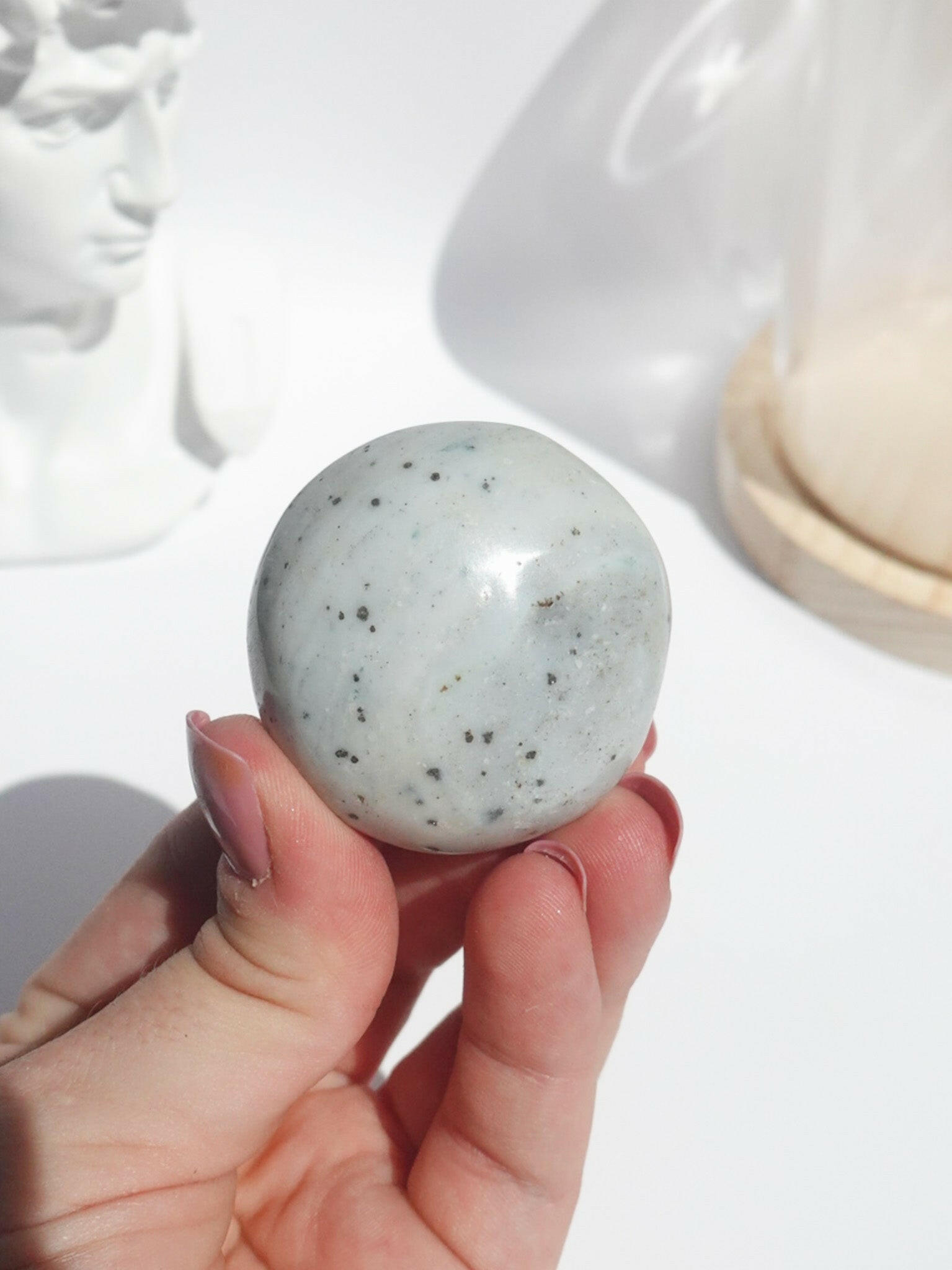 Ocean Jasper Palmstone Healing Crystal.