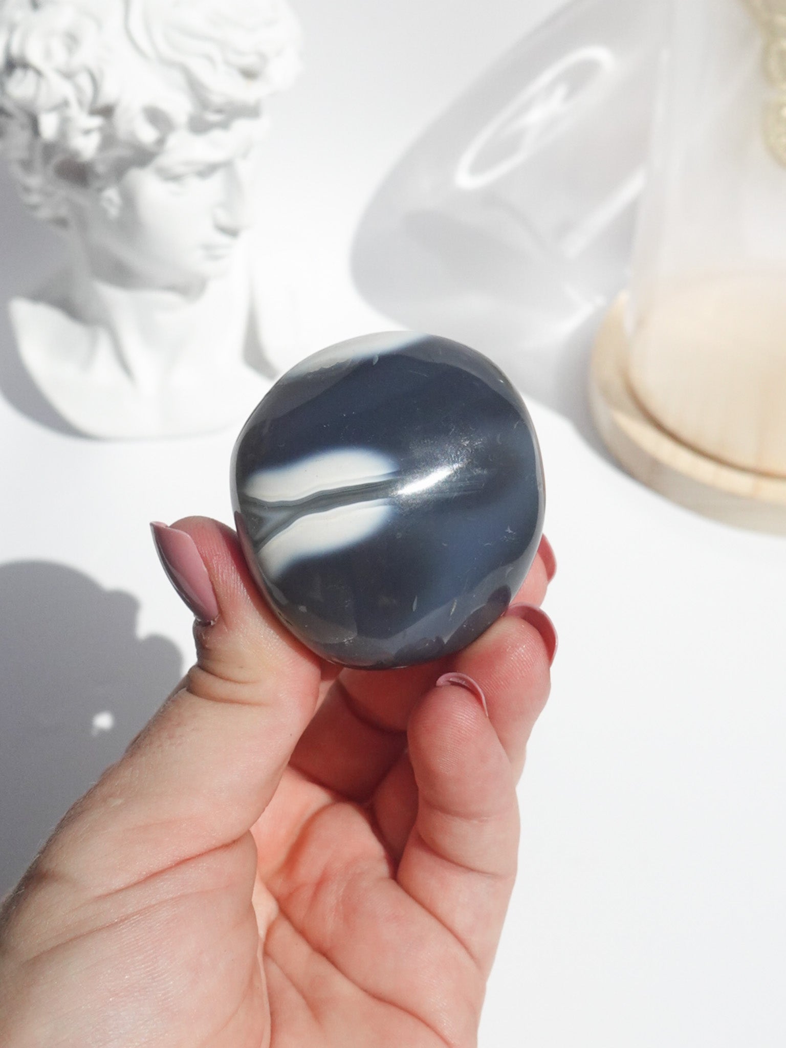 Orca Agate Palmstone