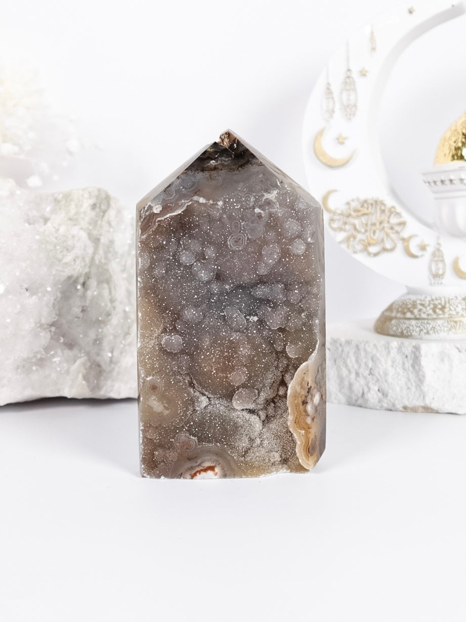 Druzy Agate Tower