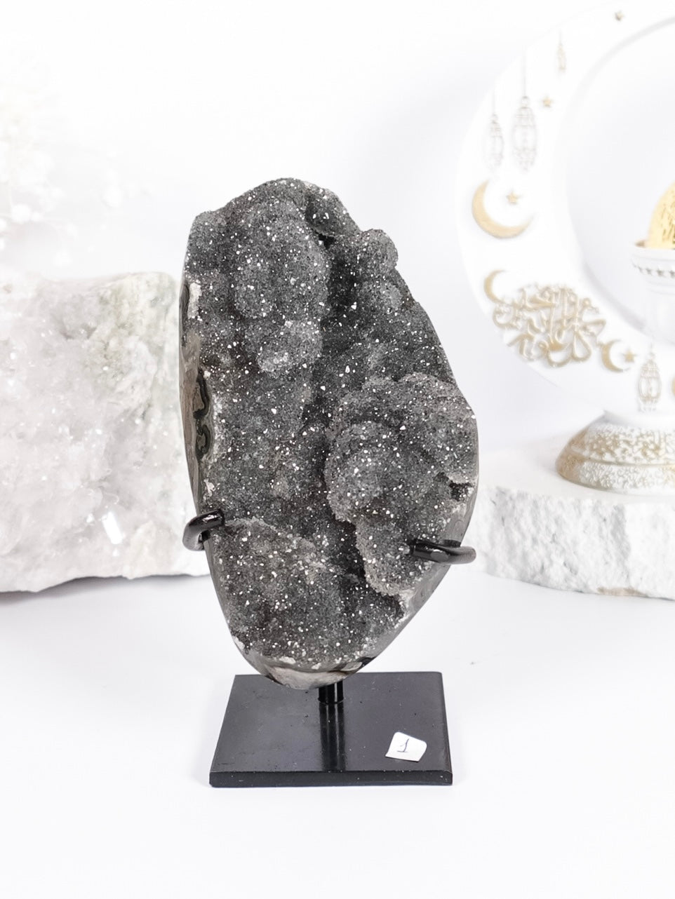 Black Amethyst on Stand