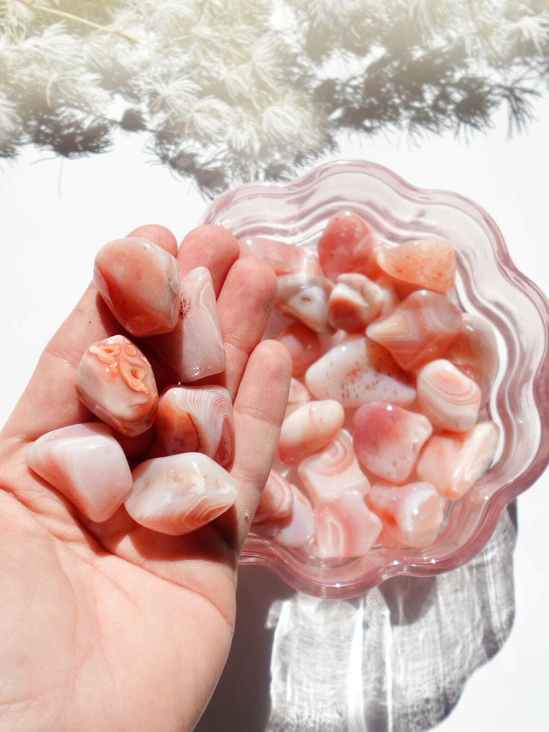 Apricot Agate Tumble - Premium healing crystal from Stones of Virtue Australia.