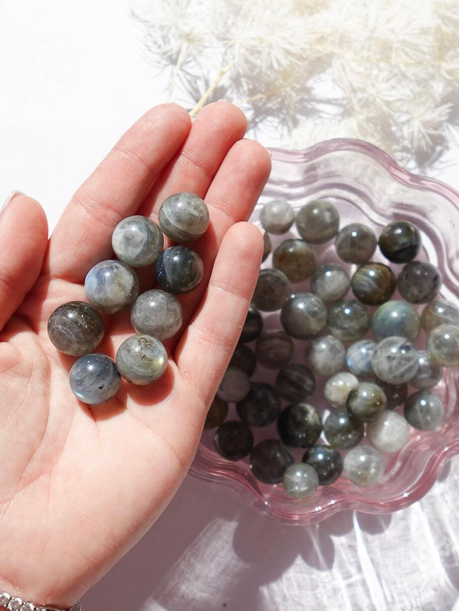 Labradorite Mini Sphere - Premium healing crystal from Stones of Virtue Australia.