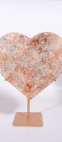 Pink Amethyst Heart on Stand