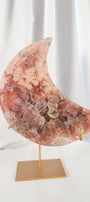 Pink Amethyst Moon on Stand