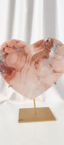 Pink Amethyst Heart on Stand