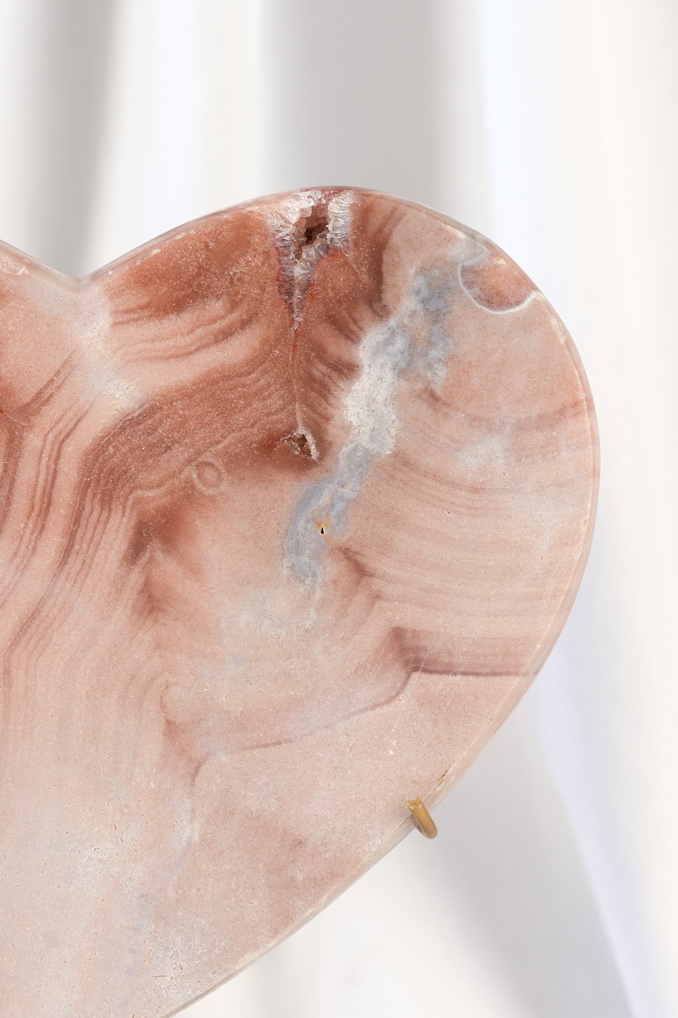 Pink Amethyst Heart on Stand