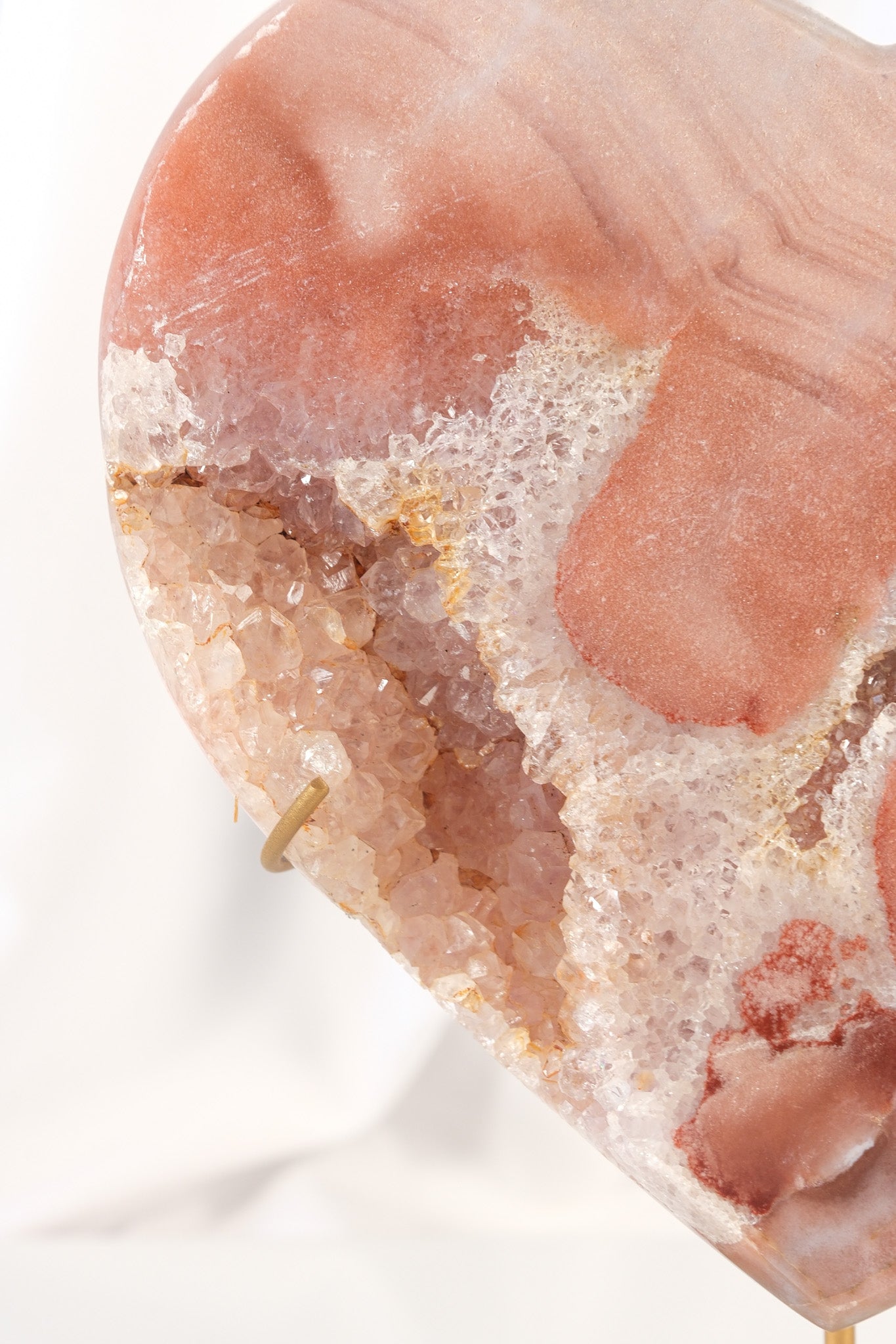 Pink Amethyst Heart on Stand