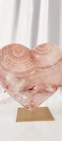 Pink Amethyst Heart on Stand