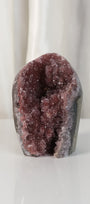 High Quality Burgundy/Pink Sugar Coated Amethyst Cutbase Cluster