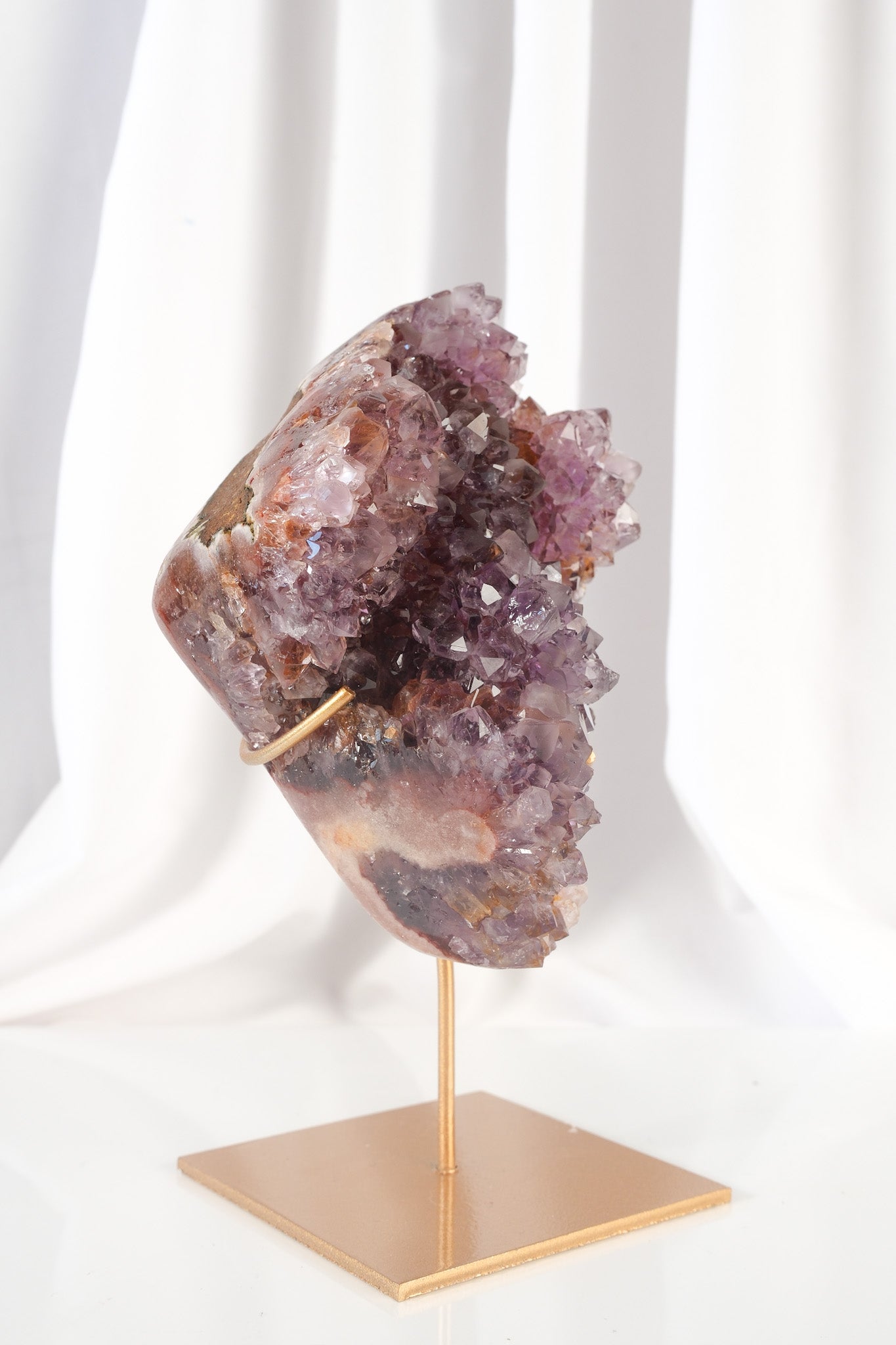 Pink Amethyst Cluster on Stand